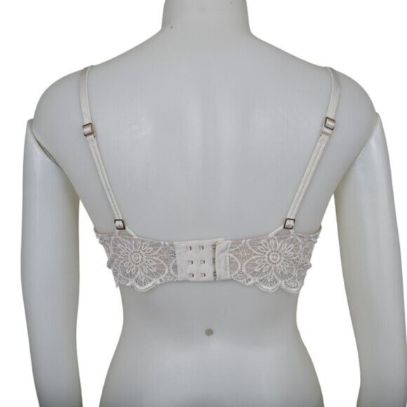 Aerie Balconette Lace Bra Cream Underwire Floral Size 36B - Picture 5 of 8